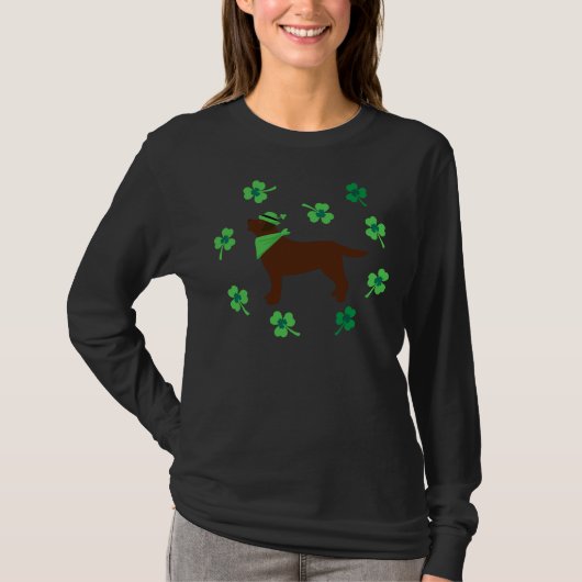 Chocolate Labrador Hat St Patrick S Day T-Shirt (Vorderseite)