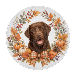 Chocolate Labrador Herbst Schneidebrett