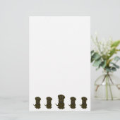 Chocolate-Labrador-Hund-Design Briefpapier (Stehend Vorderseite)