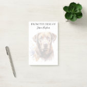 Chocolate-Labrador-Liebhaber monogrammierter Hund Post-it Klebezettel (Büro)