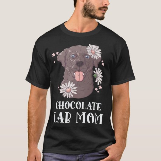 Chocolate-Labrador-Mutter Labrador Retriever Hund T-Shirt (Vorderseite)