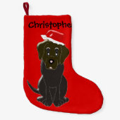 Chocolate Labrador Personalisierte Weihnachten Kleiner Weihnachtsstrumpf (Vorderseite)