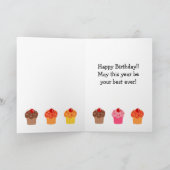 Chocolate Labrador Puppy Cartoon Birthday Card Karte (Innenseite)