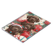 Chocolate Labrador Puppy Christmas Notebook Notizblock (Linke Seite)