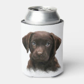 Chocolate Labrador Puppy Dosenkühler (Kanne Vorderseite)