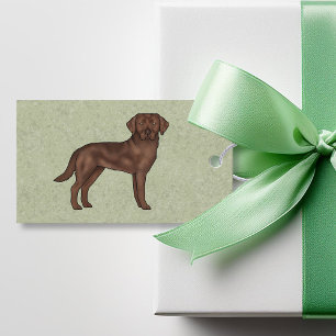 Chocolate Labrador Retriever Brauner Lab Hund Grün Geschenkanhänger