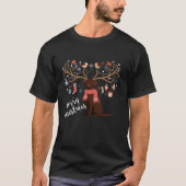 Chocolate Labrador Retriever Dog Christmas T-Shirt (Vorderseite)