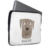 Chocolate Labrador Retriever Dog Personalized Laptopschutzhülle (Vorne Rechts)