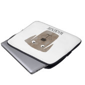 Chocolate Labrador Retriever Dog Personalized Laptopschutzhülle (Vorne Knopf)