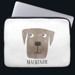 Chocolate Labrador Retriever Dog Personalized Laptopschutzhülle<br><div class="desc">A funny Chocolate Labrador Retriever dog to make you smile.
Change or remove the name to customize.  Original art by Nic Squirrell.</div>