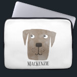 Chocolate Labrador Retriever Dog Personalized Laptopschutzhülle<br><div class="desc">A funny Chocolate Labrador Retriever dog to make you smile.
Change or remove the name to customize.  Original art by Nic Squirrell.</div>
