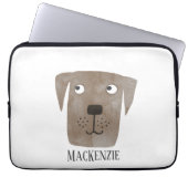 Chocolate Labrador Retriever Dog Personalized Laptopschutzhülle (Vorderseite)