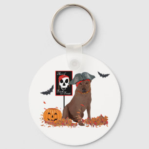 Chocolate Labrador Retriever Halloween Schlüsselanhänger