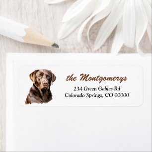 Chocolate Labrador Retriever Hund Rücksendeadresse