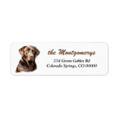Chocolate Labrador Retriever Hund Rücksendeadresse (Vorne)