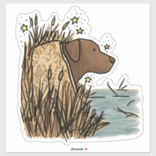 Chocolate Labrador Retriever Jagd Auto Aufkleber