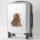 Chocolate Labrador Retriever Jagd Auto Aufkleber (Koffer)