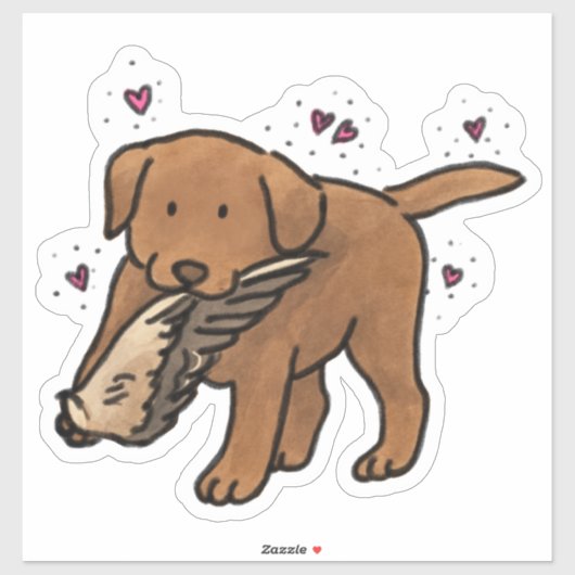 Chocolate Labrador Retriever Jagd Auto Aufkleber (Blatt)