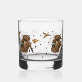 Chocolate-Labrador-Retriever-Jagd Whiskyglas (Rückseite)