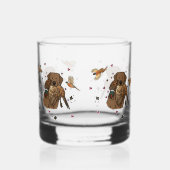 Chocolate-Labrador-Retriever-Jagd Whiskyglas (Links)