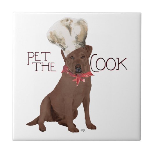 Chocolate Labrador Retriever Koch Fliese (Vorderseite)