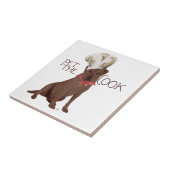 Chocolate Labrador Retriever Koch Fliese (Seite)
