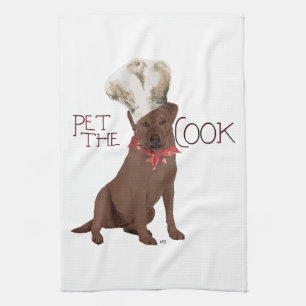 Chocolate-Labrador-Retriever-Koch Geschirrtuch