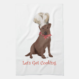 Chocolate-Labrador-Retriever-Koch Küchentuch