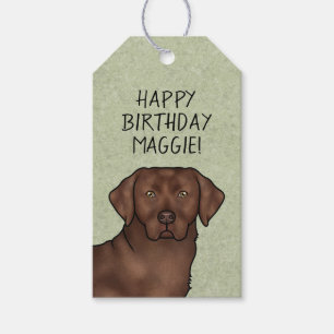 Chocolate Labrador Retriever Lab Alles Gute zum Ge Geschenkanhänger