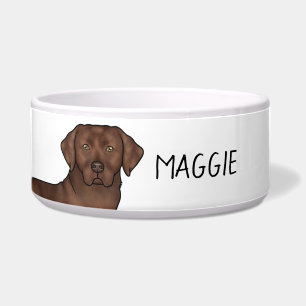 Chocolate Labrador Retriever Lab Hund Benutzerdefi Napf
