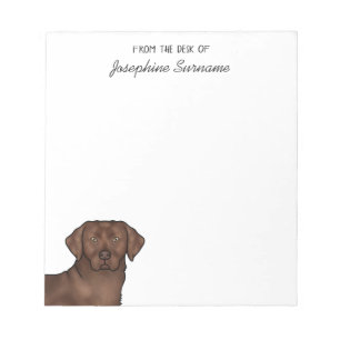 Chocolate Labrador Retriever Lab Hund Benutzerdefi Notizblock