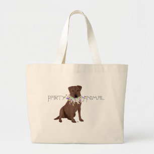 Chocolate Labrador Retriever Party Jumbo Stoffbeutel