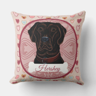 Chocolate Labrador Retriever Personalisiertes Kiss Kissen