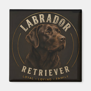 Chocolate Labrador Retriever Treuer Familienhund Magnet
