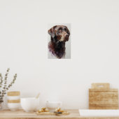 Chocolate labrador retriever watercolor poster (Küche)