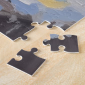 Chocolate Labrador Tangled in Christmas Lights Puzzle (Seite)