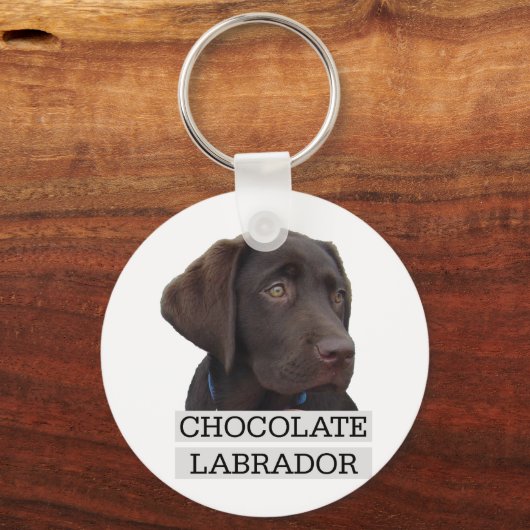 Chocolate Labrador Unique design! Schlüsselanhänger (Vorderseite)