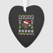 Chocolate-Labrador-Welpe Weihnachten Santa Oversiz Ornament (Vorderseite)