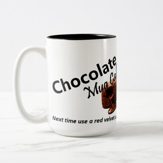 Chocolate Lava Mug Cake Zweifarbige Tasse (Links)