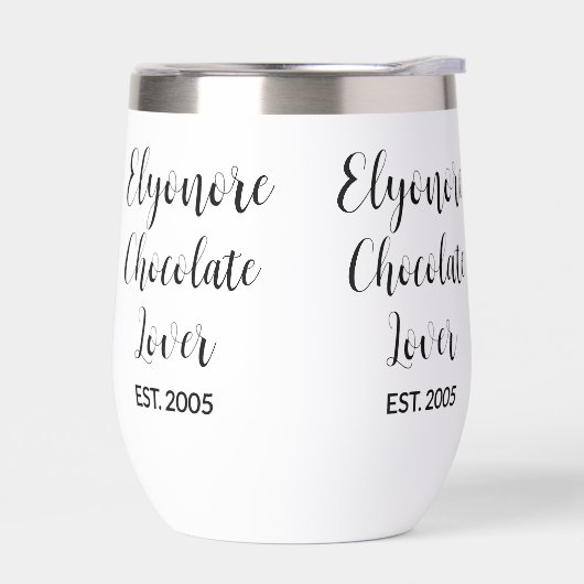 Chocolate Lover Black Script Personalized Name Est (Links)