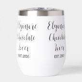 Chocolate Lover Black Script Personalized Name Est (Vorderseite)