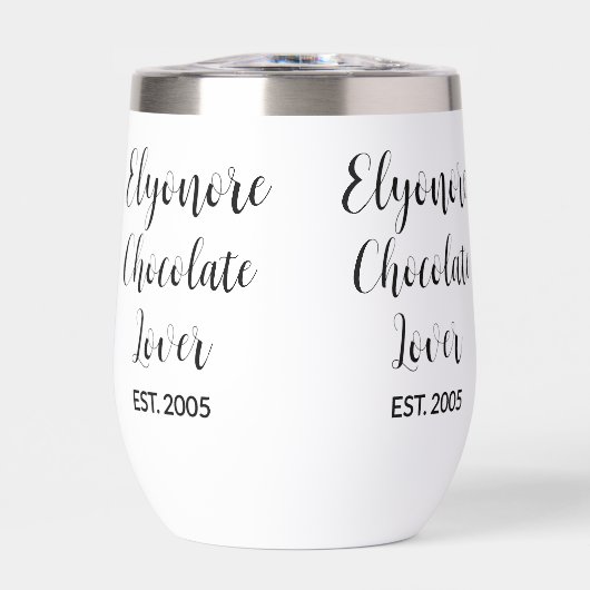 Chocolate Lover Black Script Personalized Name Est (Vorderseite)