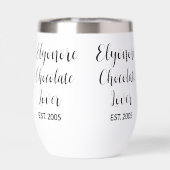 Chocolate Lover Black Script Personalized Name Est (Rückseite)