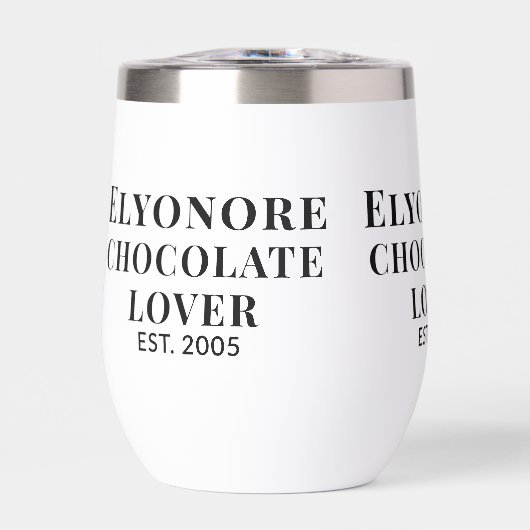 Chocolate Lover Black Script Personalized Name Est (Vorderseite)
