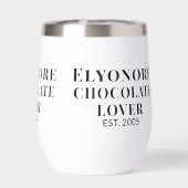 Chocolate Lover Black Script Personalized Name Est (Rückseite)