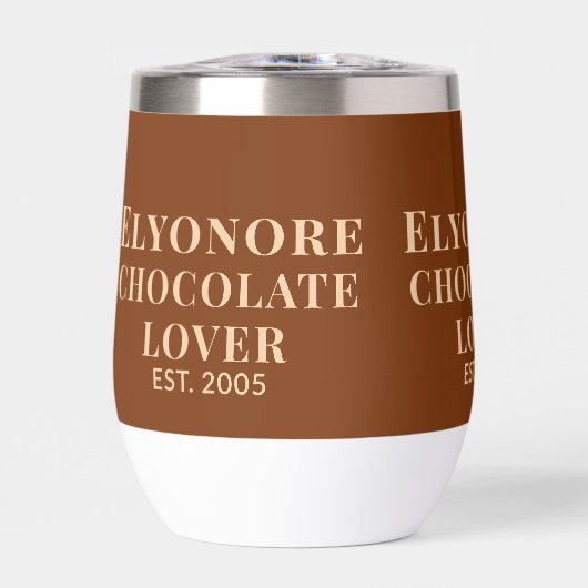 Chocolate Lover Cream Script Personalized Name Est (Vorderseite)