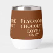 Chocolate Lover Cream Script Personalized Name Est (Rückseite)