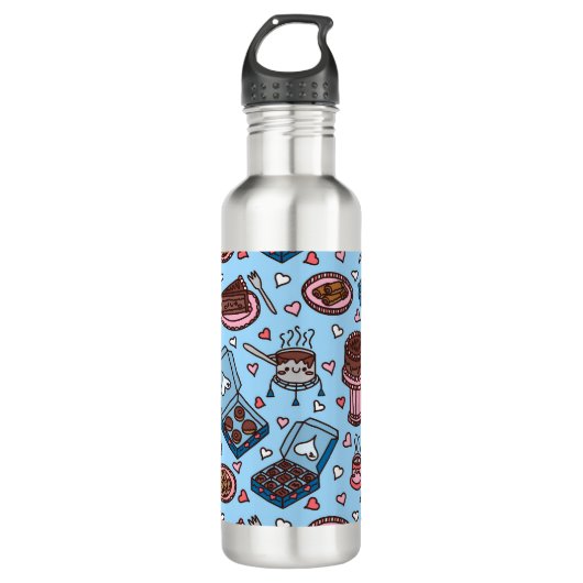 Chocolate lover cute edelstahlflasche (Vorderseite)