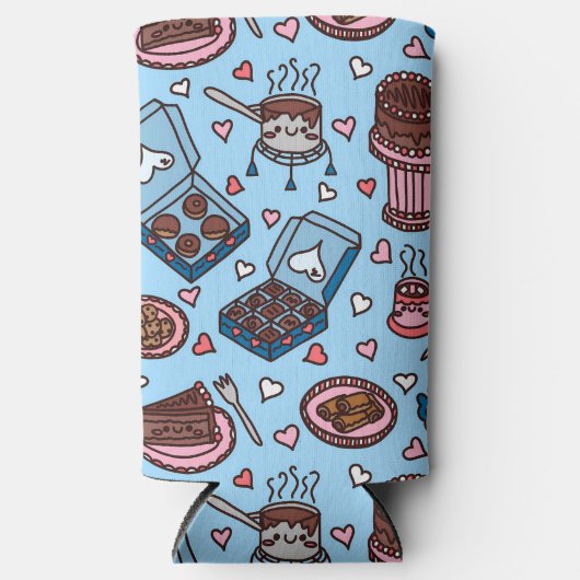 Chocolate lover cute selters dosenkühler (Vorderseite)