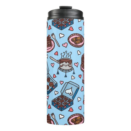 Chocolate lover cute thermosbecher (Vorderseite)